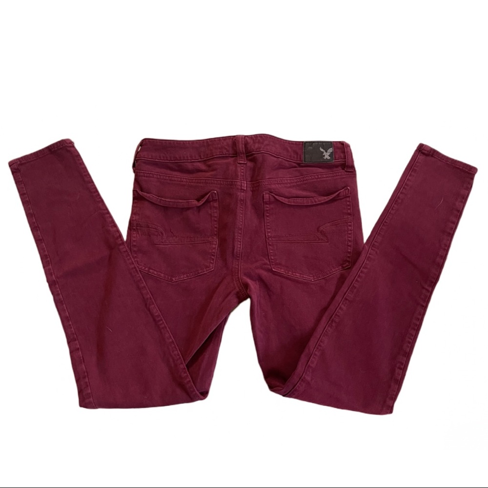 Burgundy American Eagle Jeggings